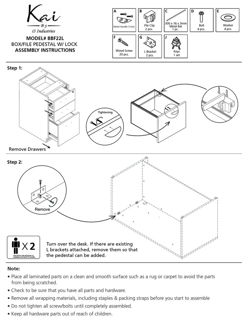 i5 Industries Kai BBF22L Assembly instructions