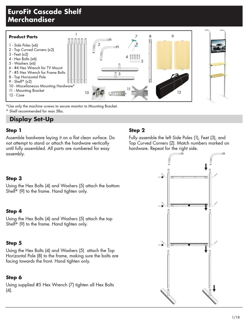 Showdown Displays EuroFit Cascade Shelf Merchandiser Assembly instructions