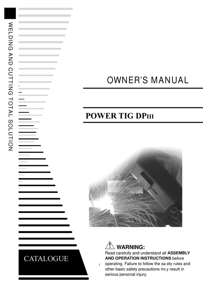 Mweld POWER TIG DPIII owner's manual
