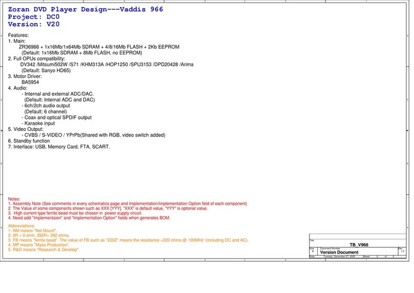 ZORAN Vaddis 966 Wiring diagram