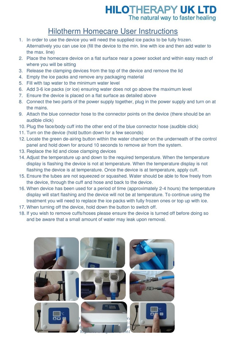 HILOTHERAPY Hilotherm Homecare User instructions HILOTHERAPY Hilotherm Homecare User instructions
