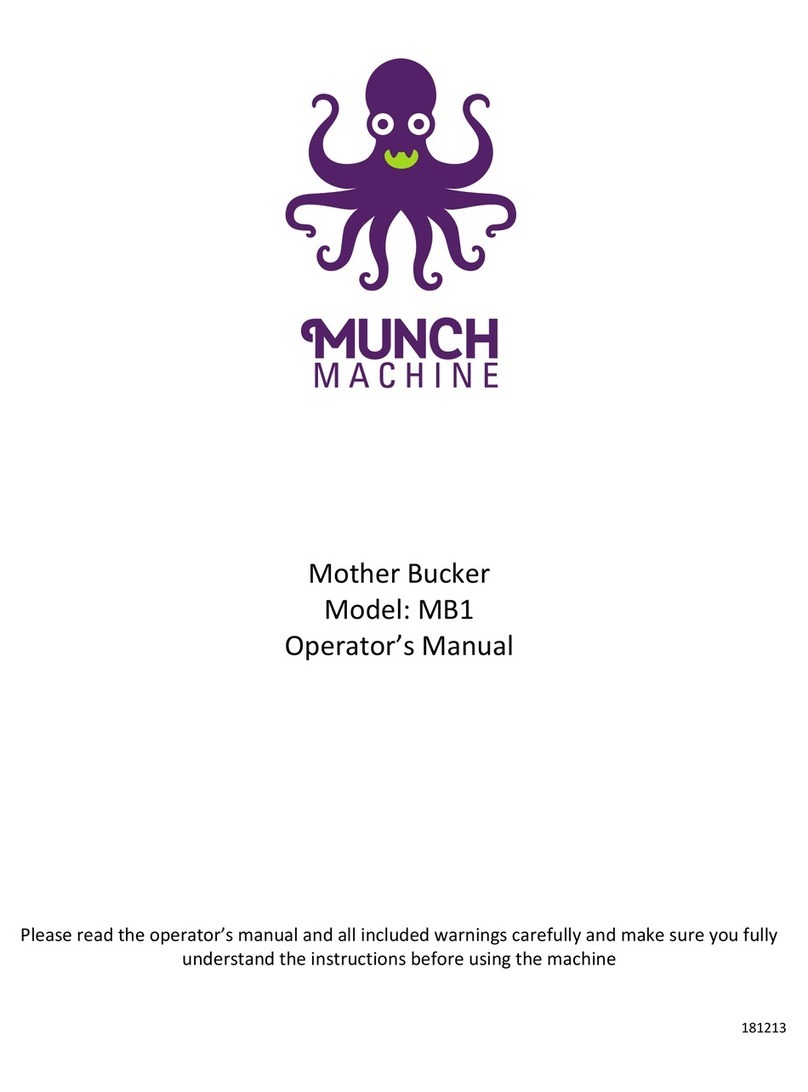 Munch Machine Mother Bucker MB1 Operator's manual