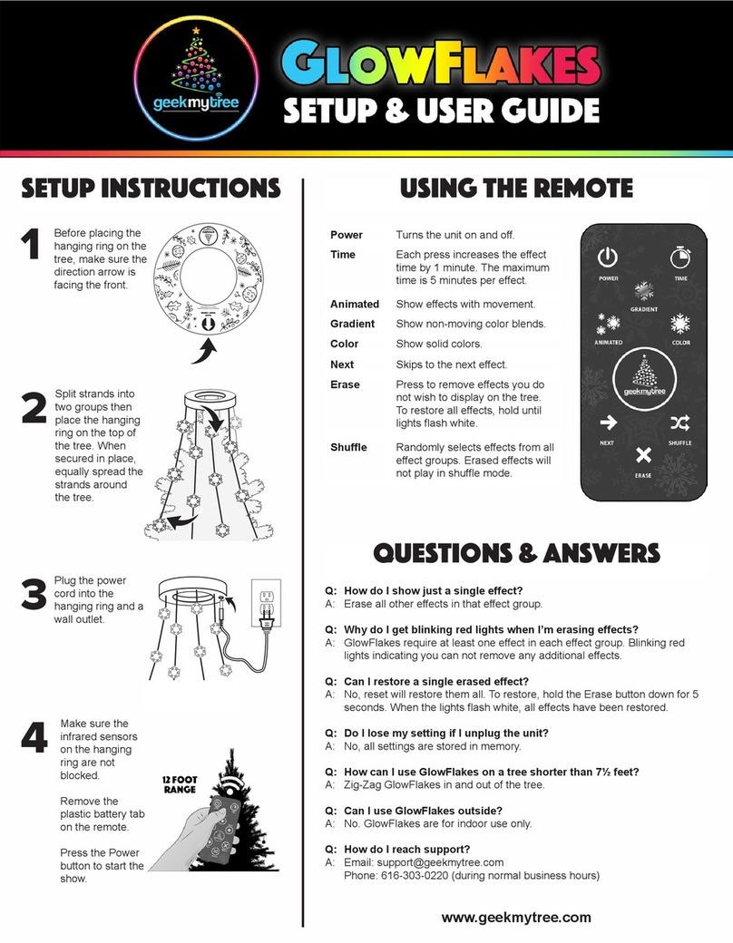 Geek My Tree GlowFlakes Setup & user guide