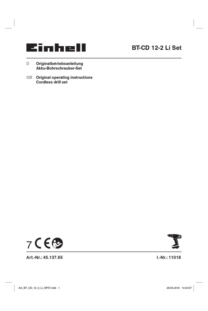 EINHELL BT-CD 12-2 Li Original operating instructions