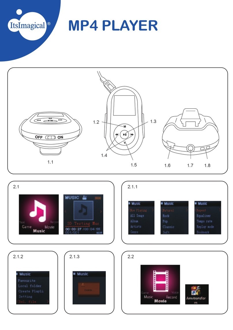 ItsImagical MP4 PLAYER quick start guide
