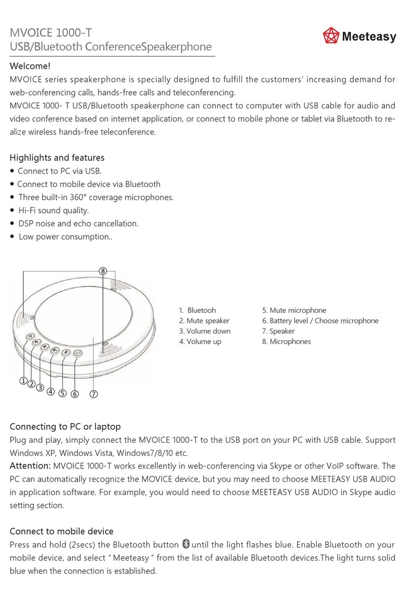 Meeteasy MVOICE 1000-T User manual