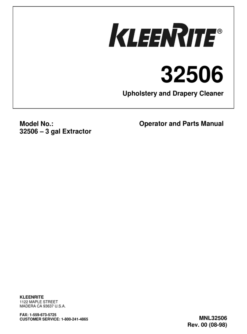 KleenRite 32506 Operator and parts manual