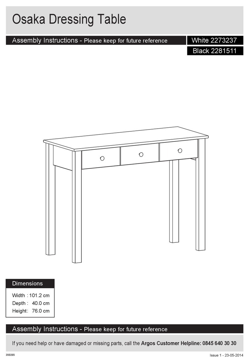 Argos Osaka Dressing Table 2273237 User manual Argos Osaka Dressing Table 2273237 User manual