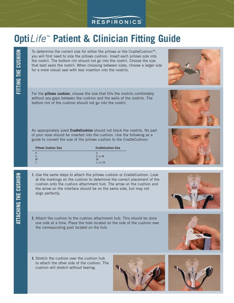 Respironics OptiLife patient fitting guide