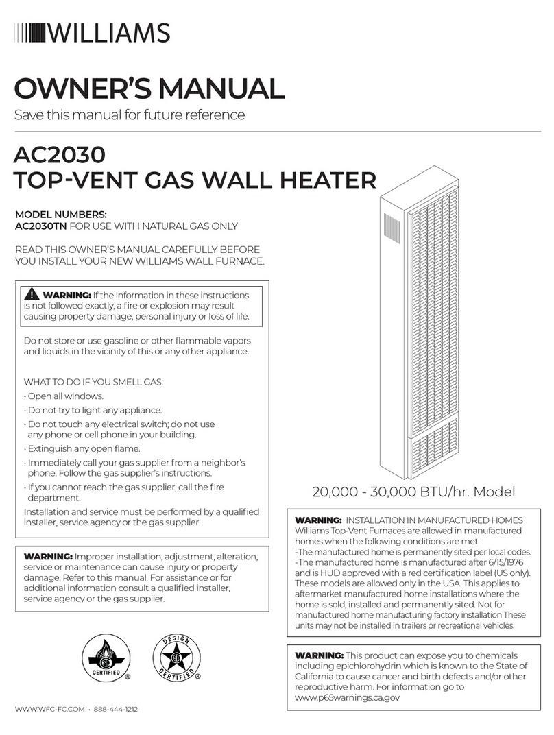 Williams AC2030 owner's manual