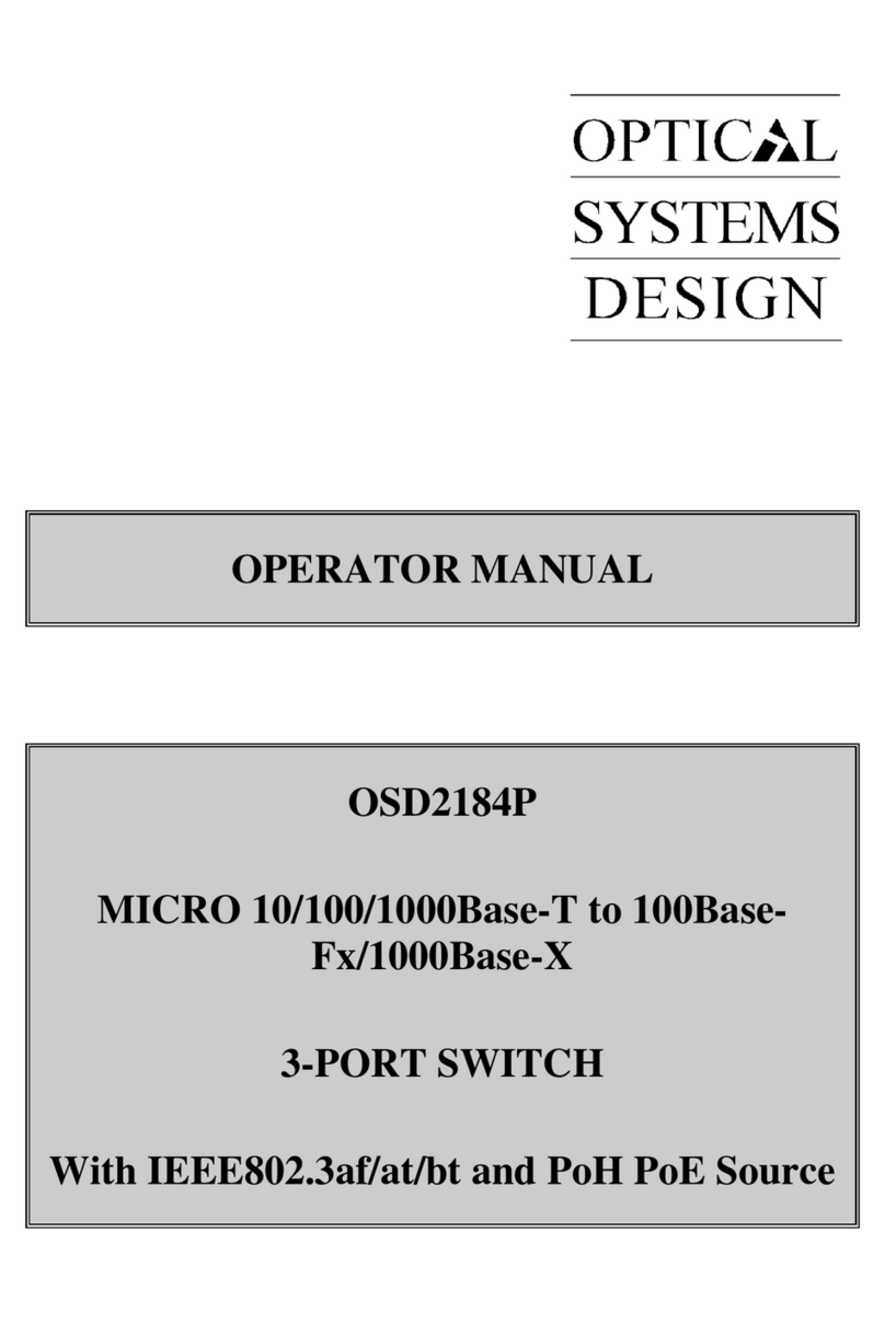 Optical Systems Design OSD2184P Operator's manual