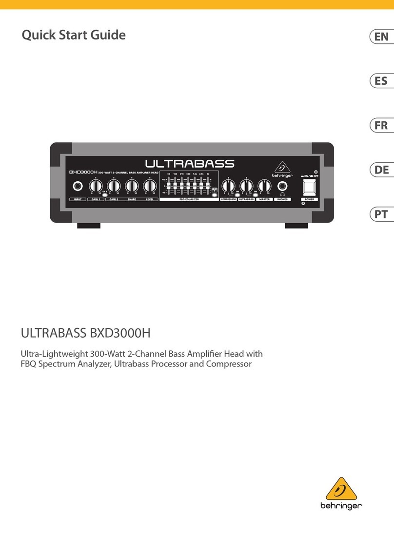 Behringer ULTRABASS BXD3000H User manual