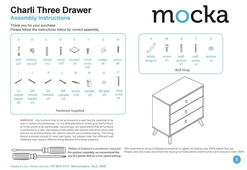 Mocka Charli Three Drawer User manual