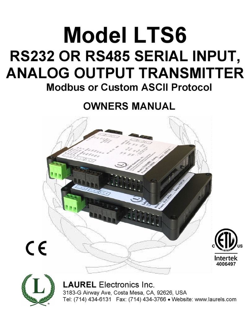 LAUREL LTS6 Series owner's manual