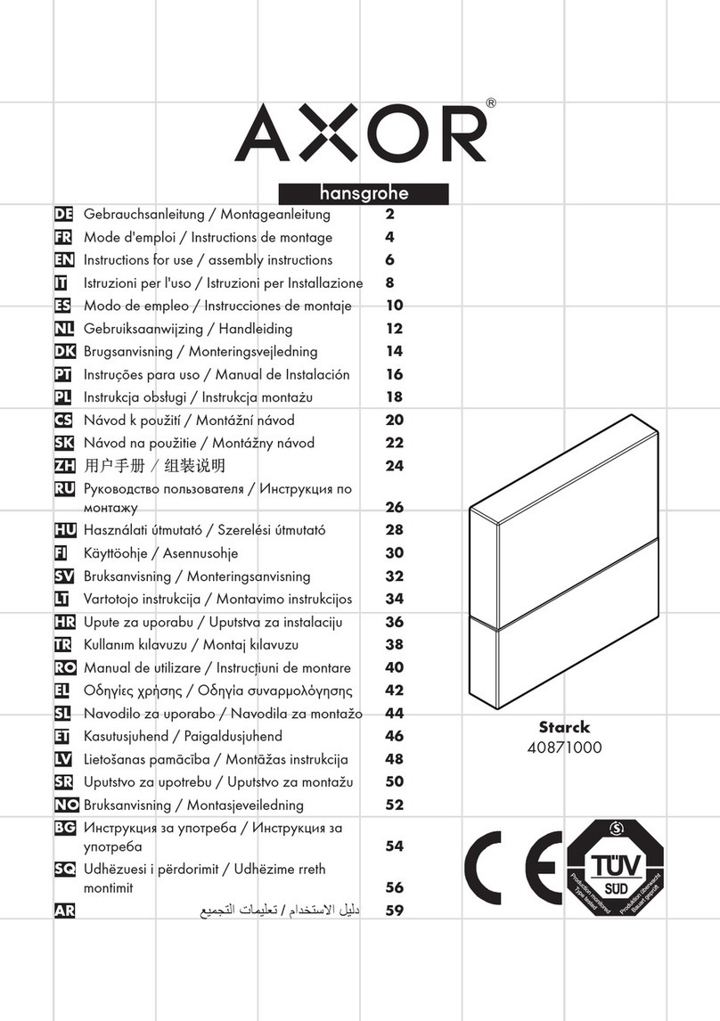 Hans Grohe AXOR Starck 4087100 Instructions for use Hans Grohe AXOR Starck 4087100 Instructions for use
