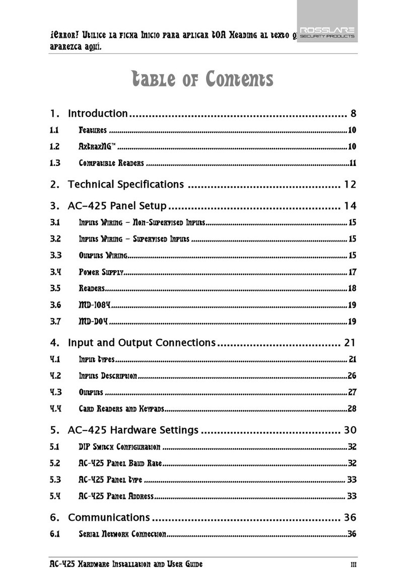 Rosslare AC-425 User manual