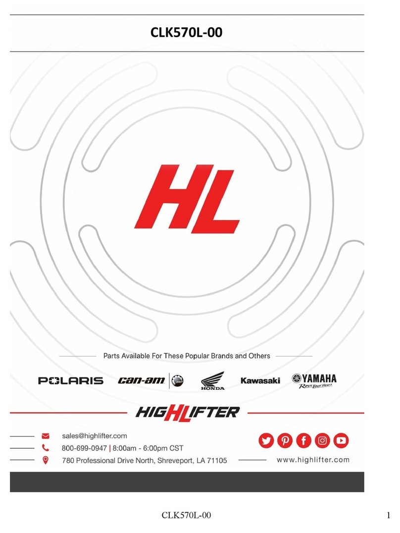 High Lifter CLK570L-00 manual