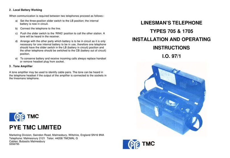 TMC 705 User manual