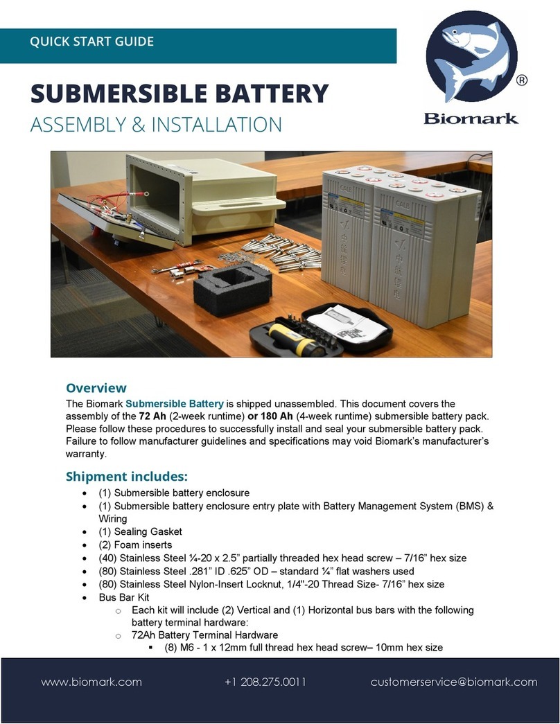 Biomark Submersible Battery Assembly & installation Biomark Submersible Battery Assembly & installation
