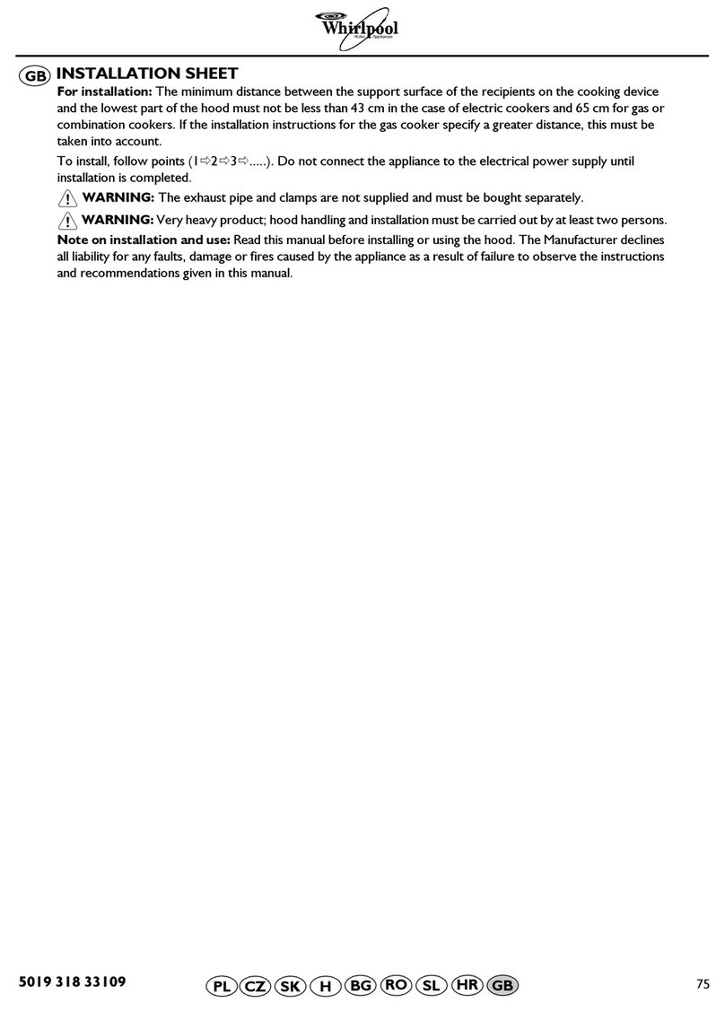 Whirlpool AKR 953 Assembly instructions