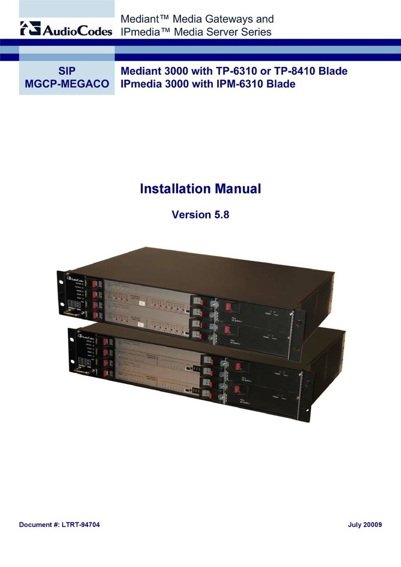 AudioCodes Mediant 3000 User manual
