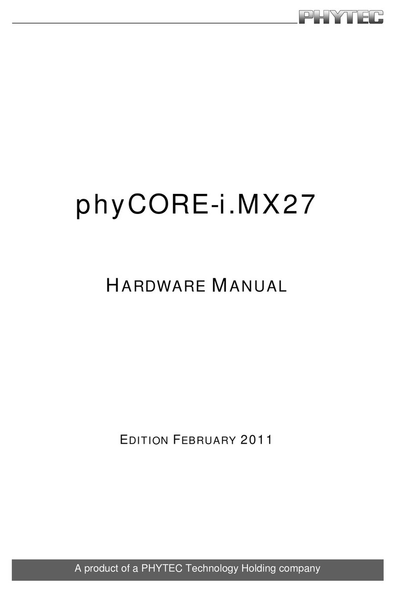 Phytec phyCORE-i.MX27 User manual