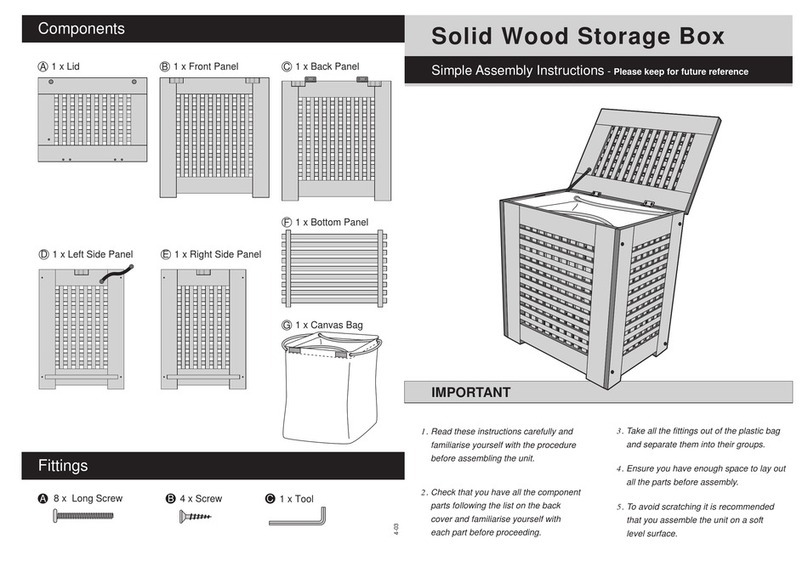 Argos Solid Wood Storage Box User manual