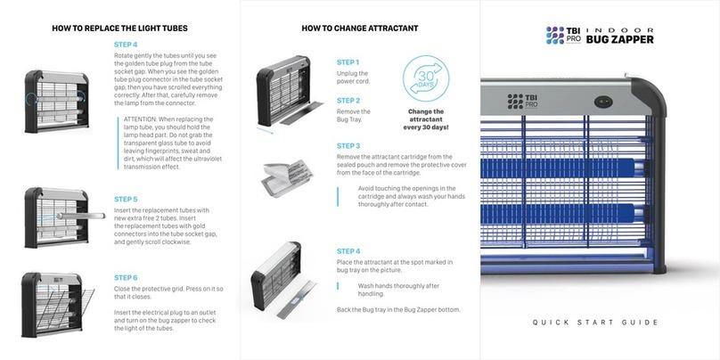 TBI PRO Engineering Indoor Bug Zapper quick start guide