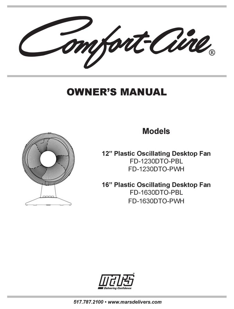 Mars Comfort-Aire FD-1230DTO-PBL owner's manual