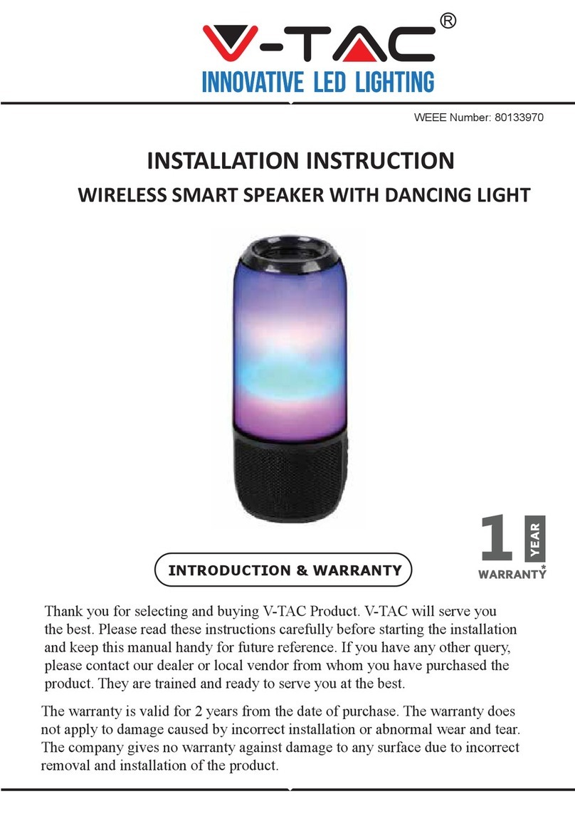 V-TAC 80133970 Installation instruction