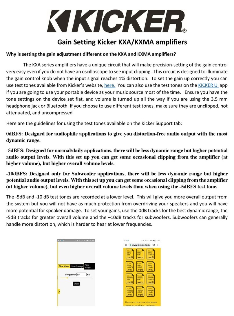 Kicker KXMA Series User manual
