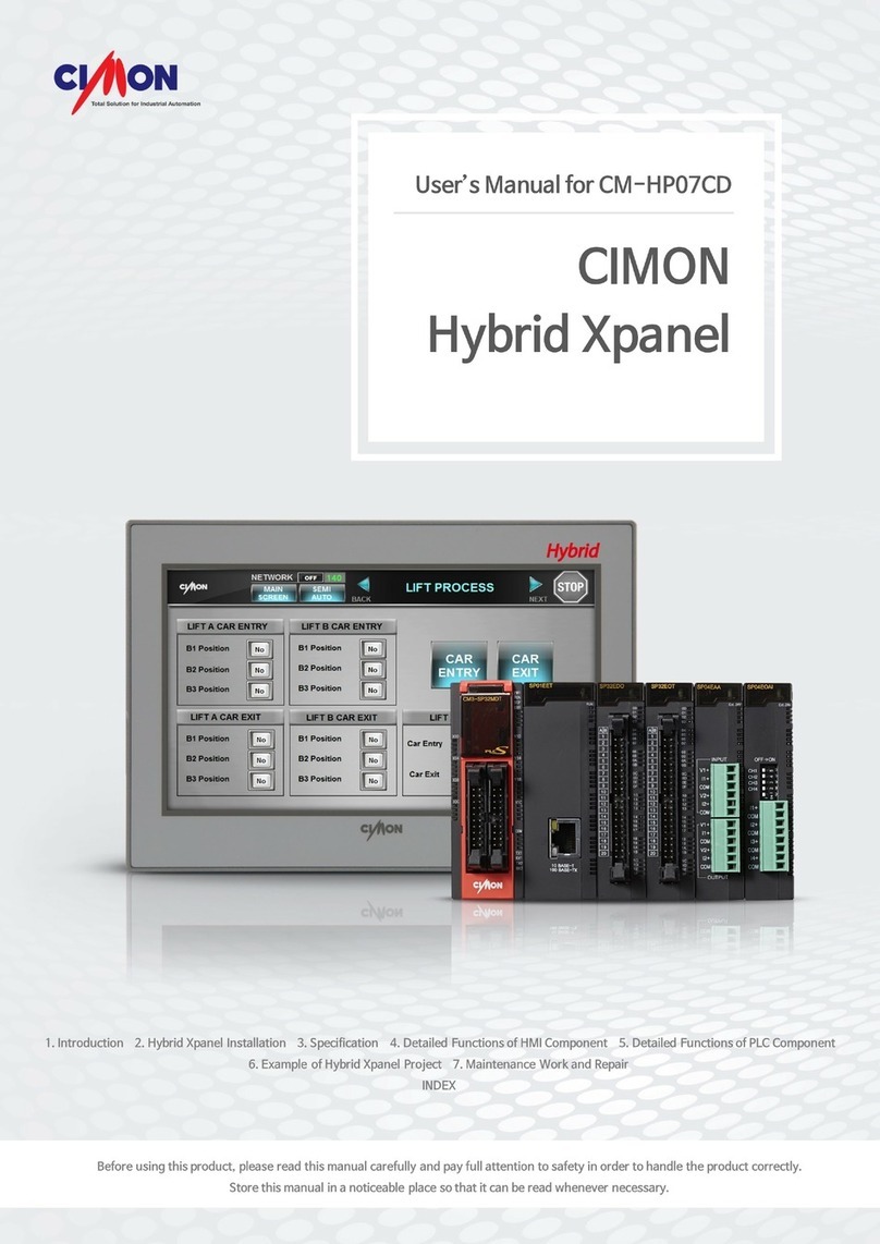 Cimon Hybrid Xpanel user manual Cimon Hybrid Xpanel user manual