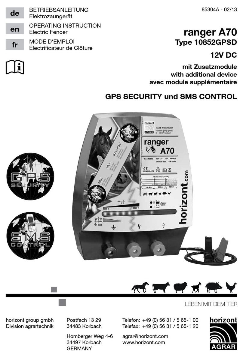 Horizont Agrar ranger A70 operating instructions