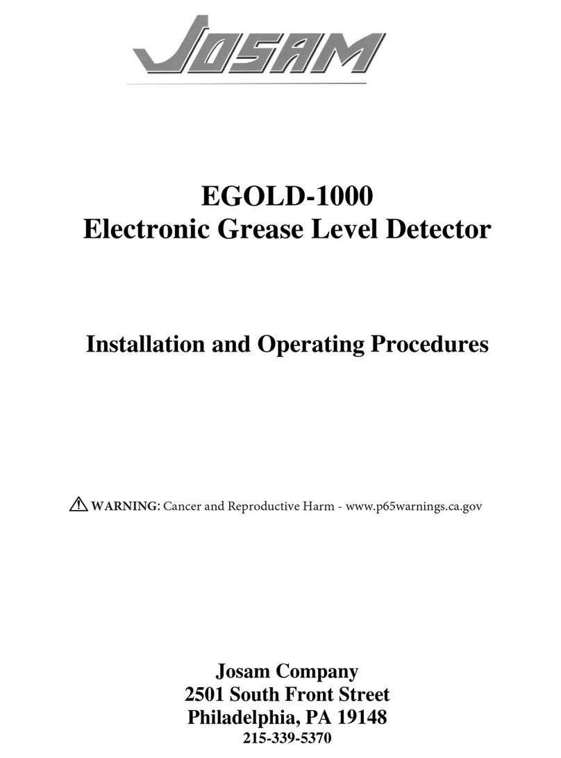 JOSAM EGOLD-1000 Installation and Operating Procedures