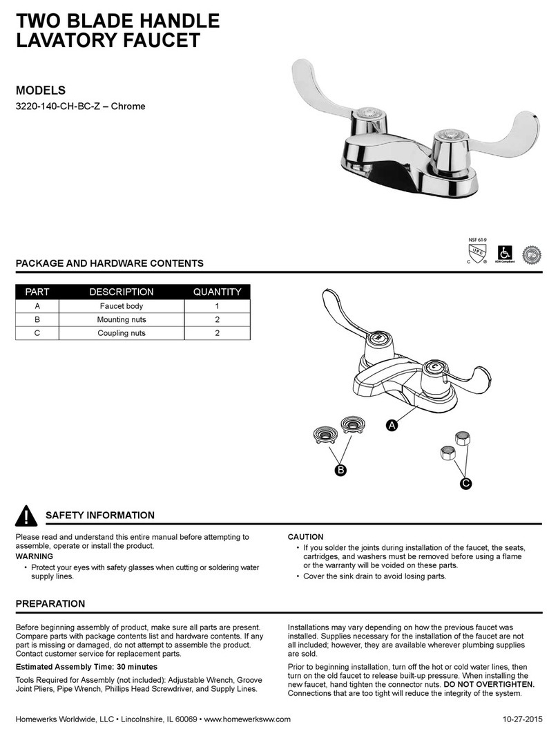 Homewerks 3220-140-CH-BC-Z quick guide
