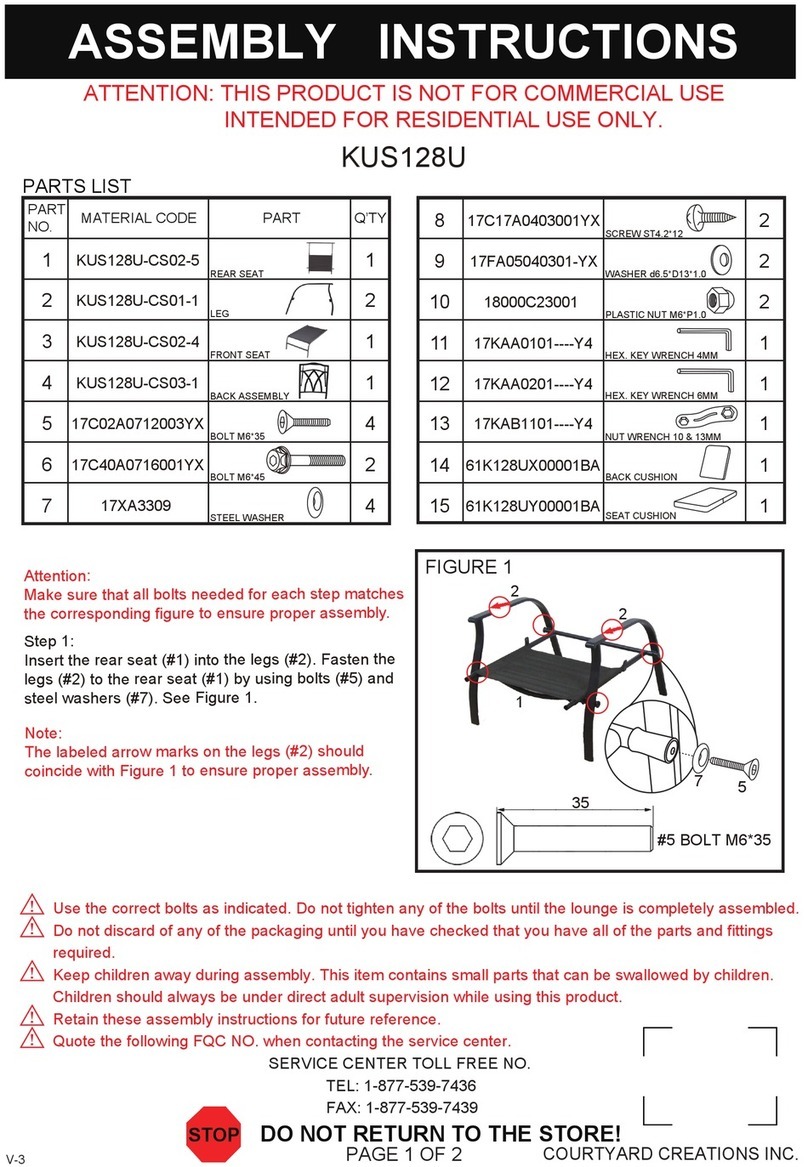 Courtyard Creations KUS128U User manual