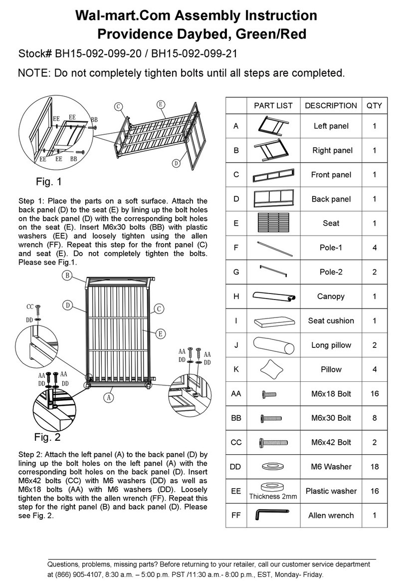 Walmart BH15-092-099-20 Assembly instruction Walmart BH15-092-099-20 Assembly instruction
