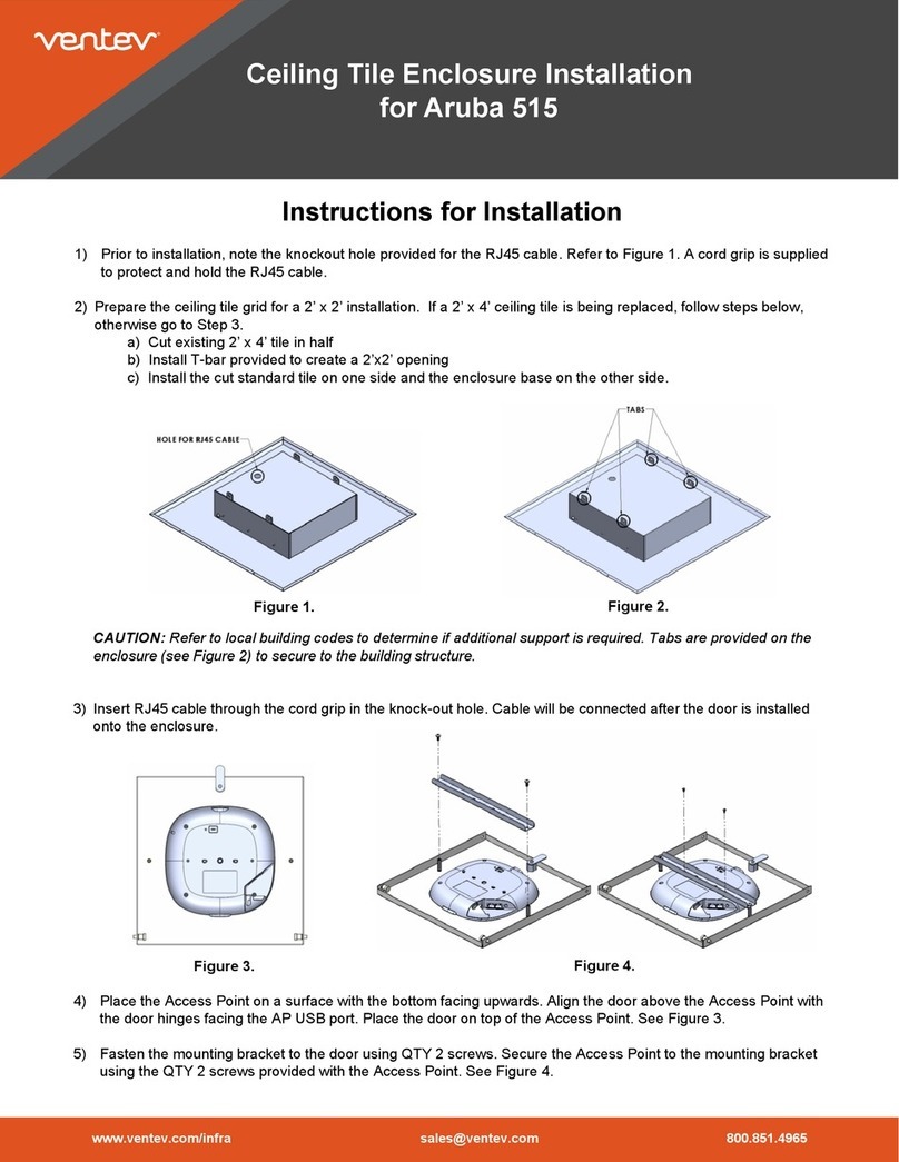Ventev Ceiling Tile Enclosure Instructions for installation Ventev Ceiling Tile Enclosure Instructions for installation