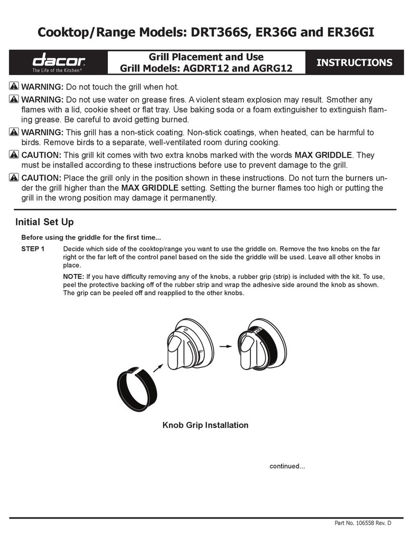 Dacor DRT366S instructions
