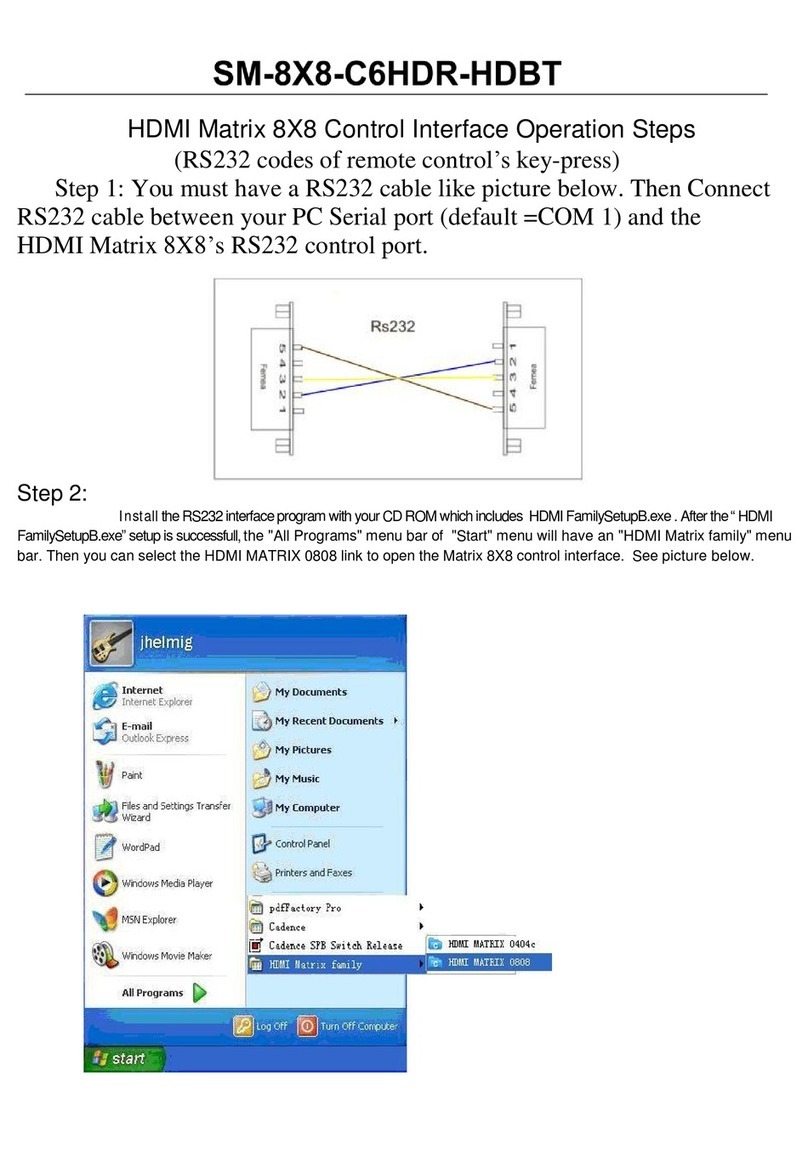 NTI SM-8X8-C6HDR-HDBT manual