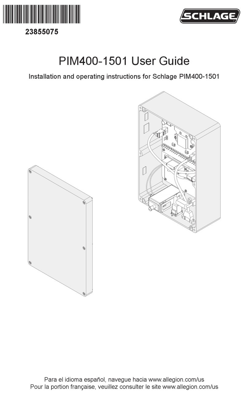 Schlage PIM400-1501 User manual