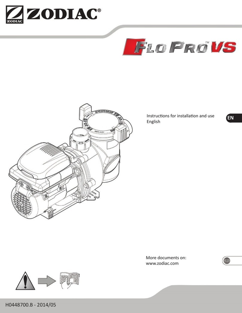 Zodiac FloPro VS Instructions for installation and use Zodiac FloPro VS Instructions for installation and use