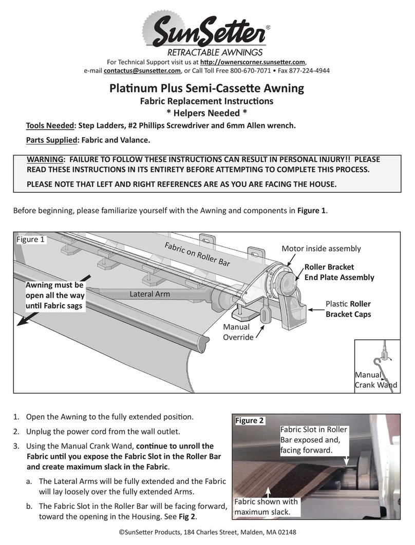 SunSetter Platinum Plus Replacement instructions