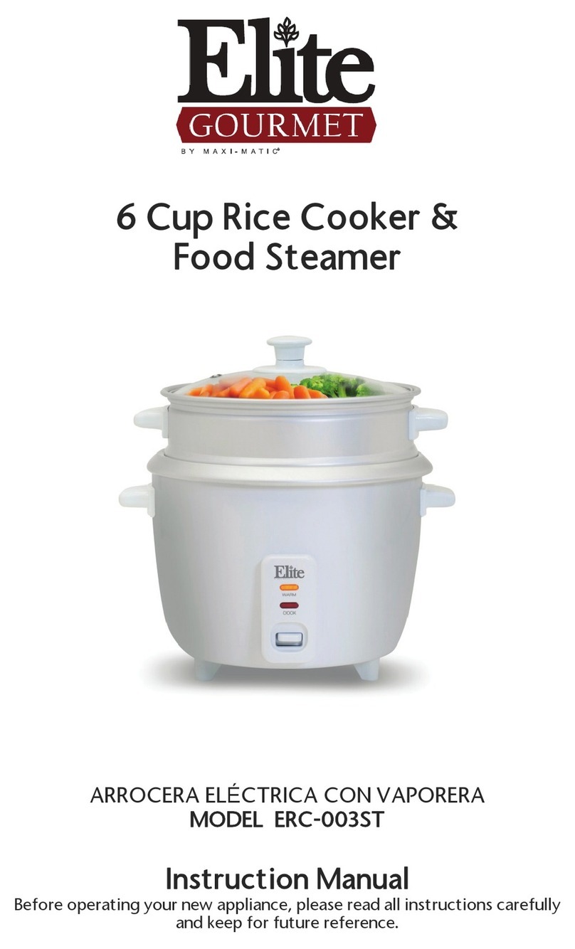 Maxi-matic Elite Gourmet ERC-003ST instruction manual