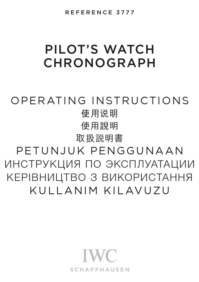 iwc PILOT'S WATCH CHRONOGRAPH operating instructions