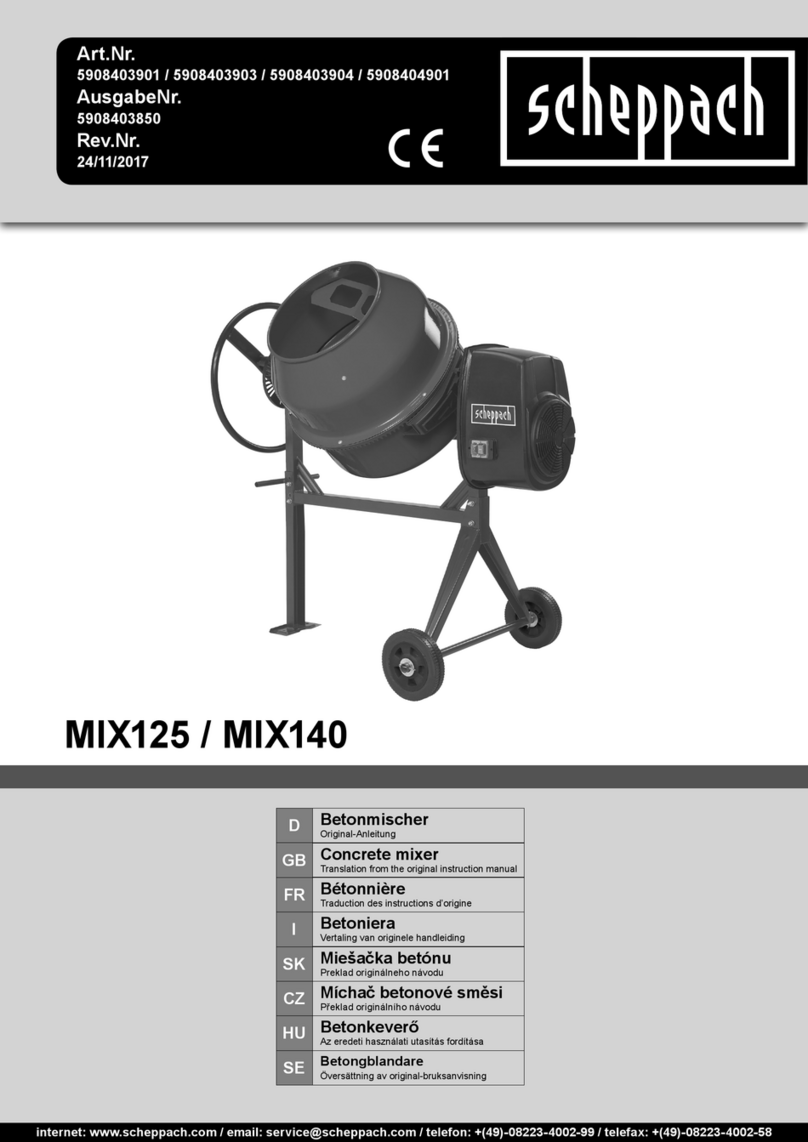Scheppach MIX125 Assembly instructions