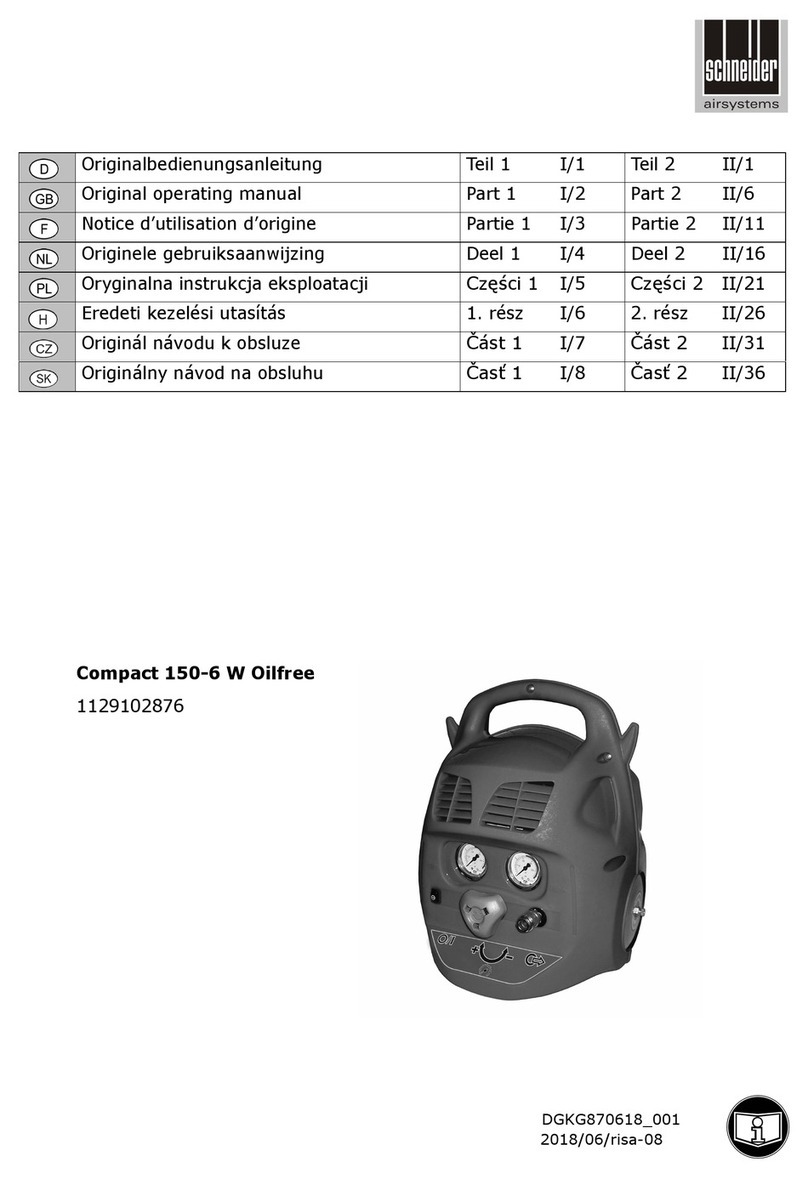 Schneider Airsystems Compact 150-6 W Oilfree Installation instructions Schneider Airsystems Compact 150-6 W Oilfree Installation instructions