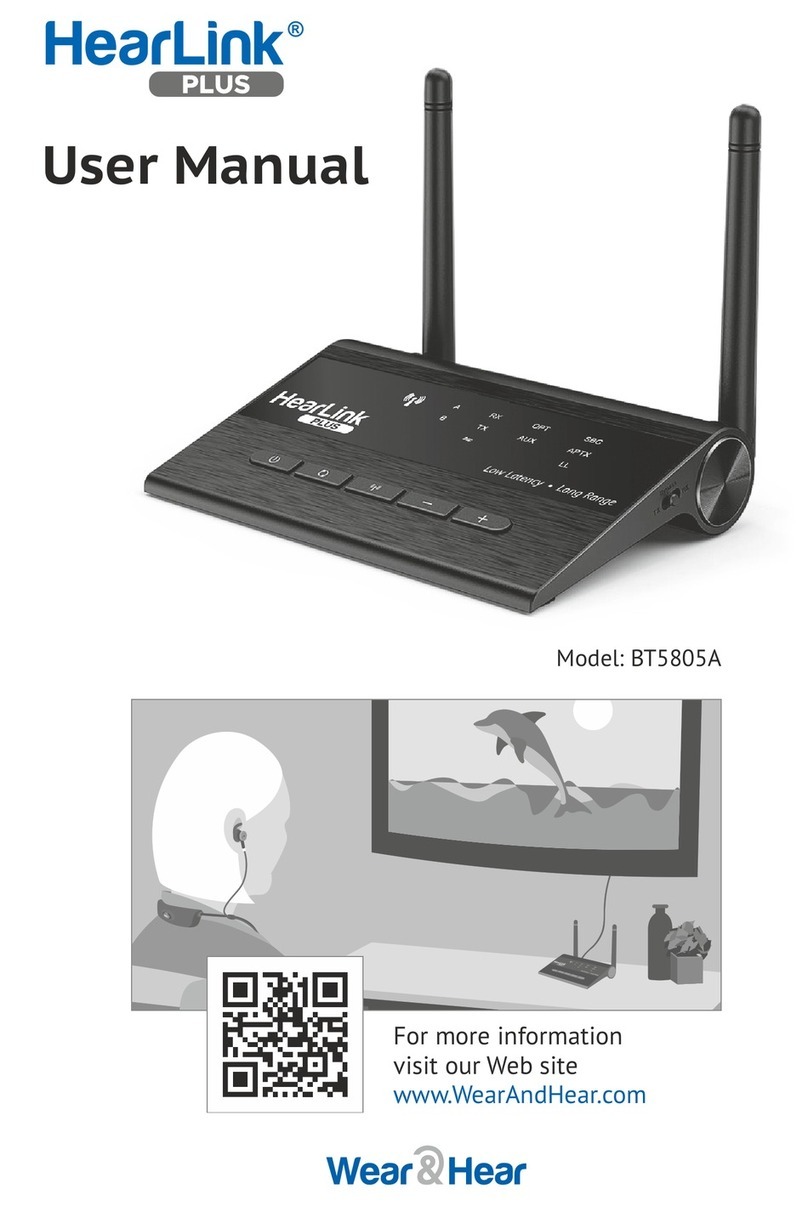 Wear & Hear HearLink Plus BT5805A user manual