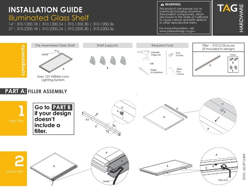 TAG HARDWARE 310.1200.18 installation guide