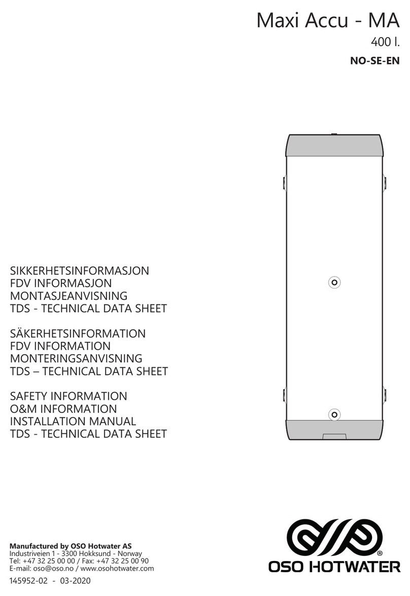 OSO HOTWATER Maxi Accu-MA installation manual